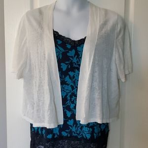 Lane Bryant white short sleeve summer shrug